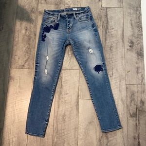 Gap Cropped Embellished Jeans